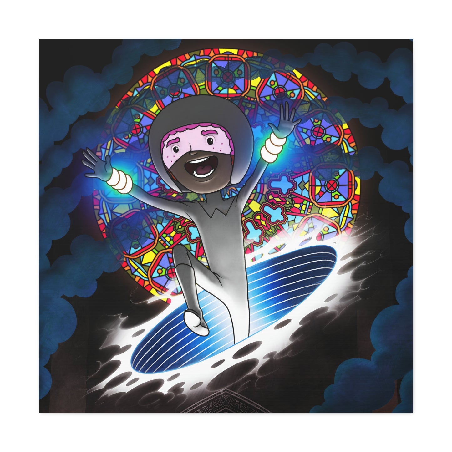 "Lucy in the Cathedral with Time Bracelets" Canvas Print