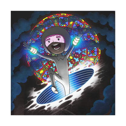 "Lucy in the Cathedral with Time Bracelets" Canvas Print