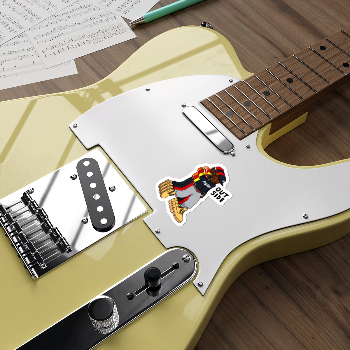 "Outside" Die-Cut Sticker