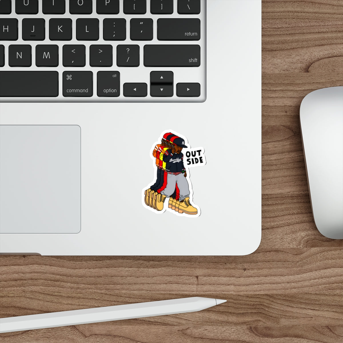 "Outside" Die-Cut Sticker